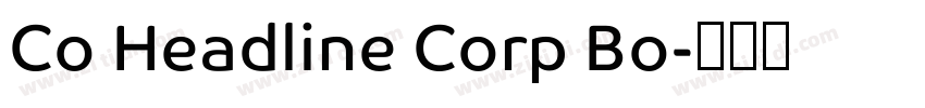 Co Headline Corp Bo字体转换